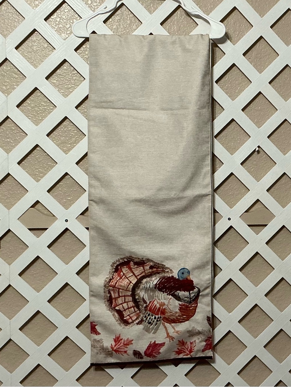 Beige Embroidered Turkey Table Runner